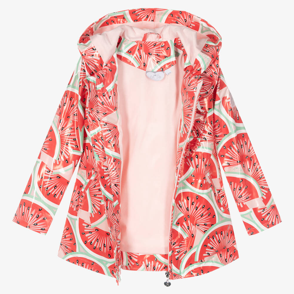 A Dee-Girls Red Watermelon Raincoat | Childrensalon Outlet