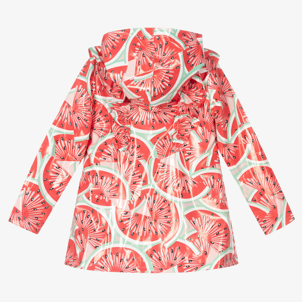 A Dee-Girls Red Watermelon Raincoat | Childrensalon Outlet