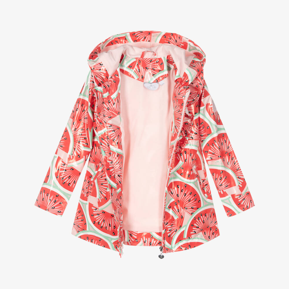 A Dee-Girls Red Watermelon Raincoat | Childrensalon Outlet