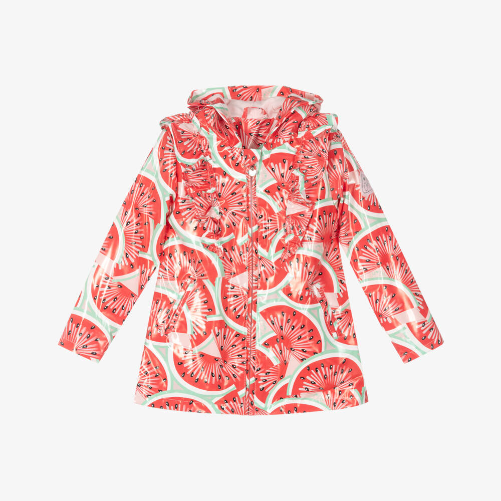 A Dee-Girls Red Watermelon Raincoat | Childrensalon Outlet
