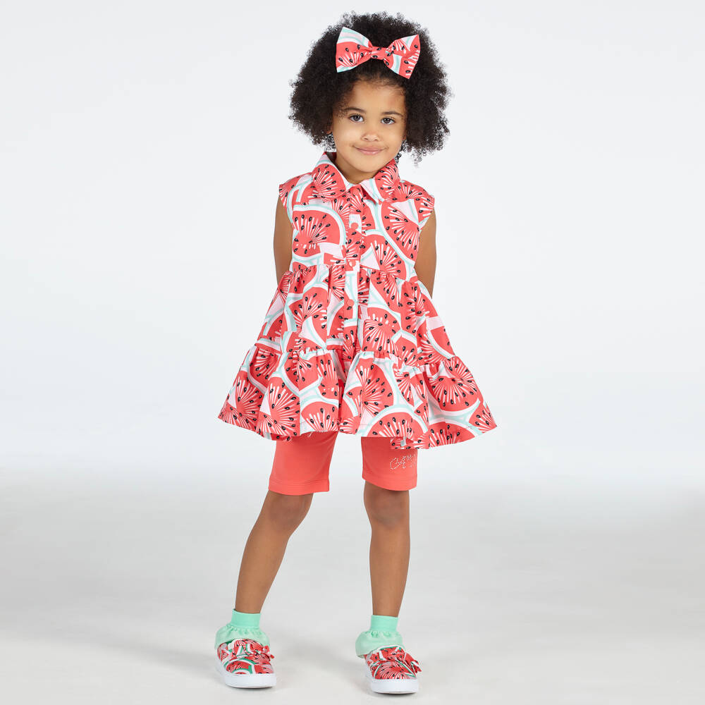 A Dee-Girls Red Watermelon Shorts Set | Childrensalon Outlet