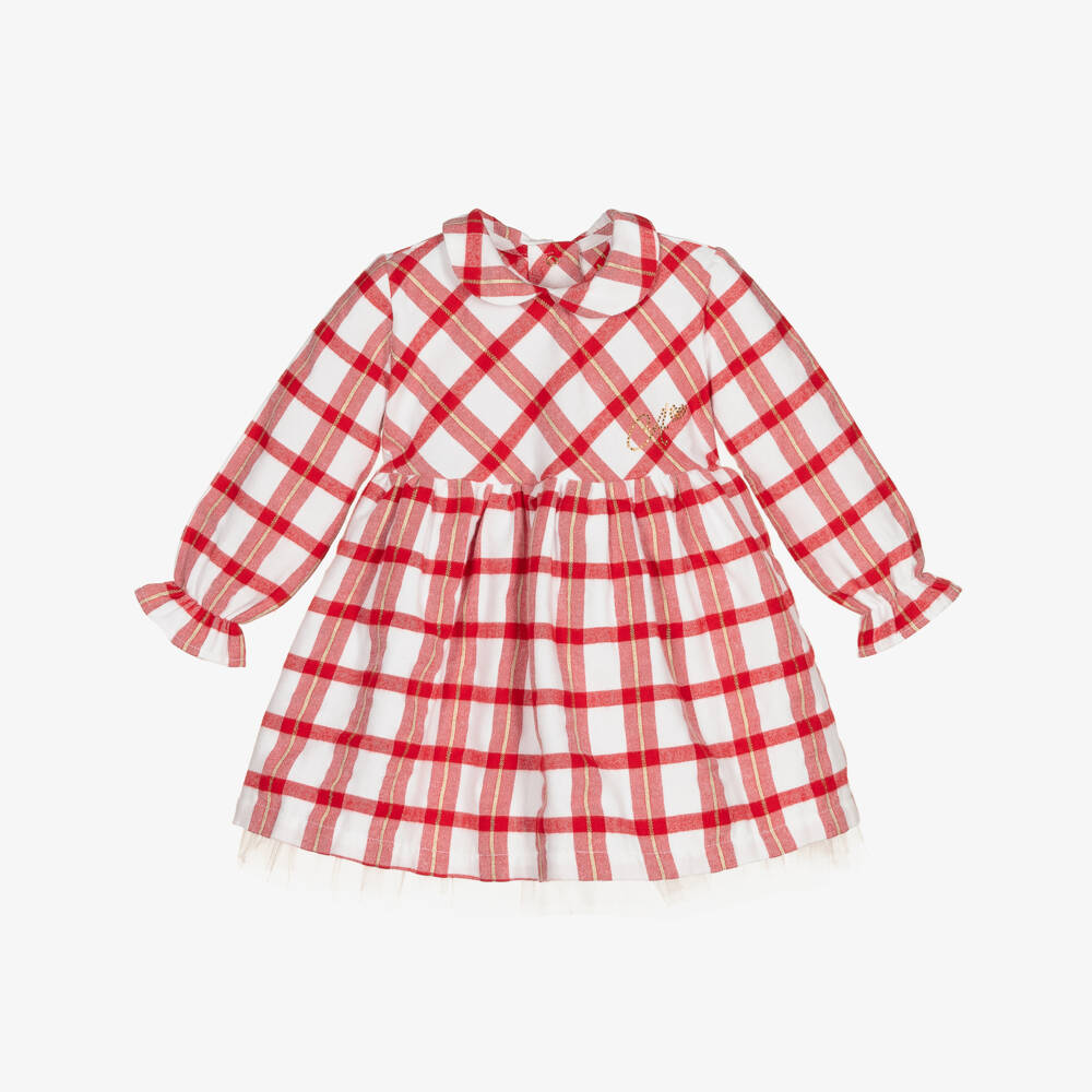 A Dee-Girls Red & White Check Dress | Childrensalon Outlet