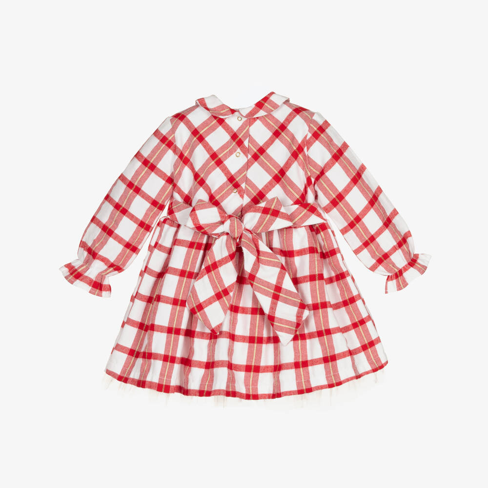 A Dee-Girls Red & White Check Dress | Childrensalon Outlet