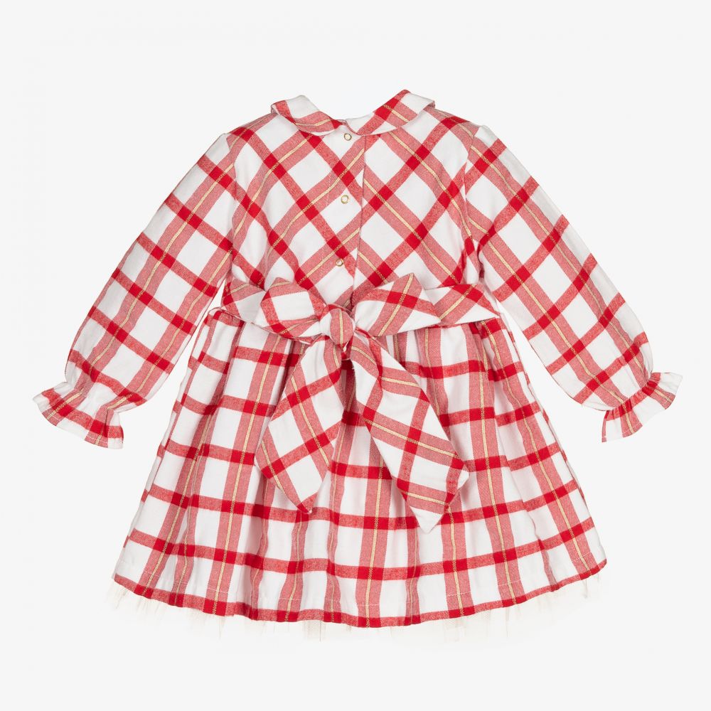 A Dee-Girls Red & White Check Dress | Childrensalon Outlet