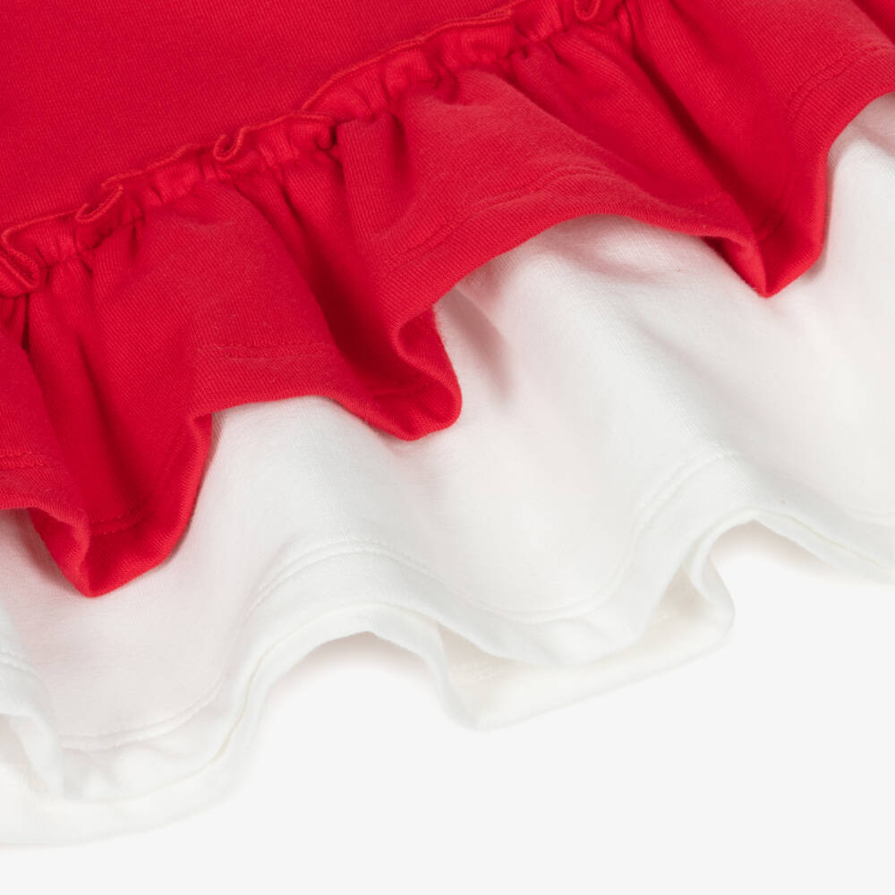 A Dee-فستان قطن أحمر للبنات مع فيونكة | Childrensalon Outlet