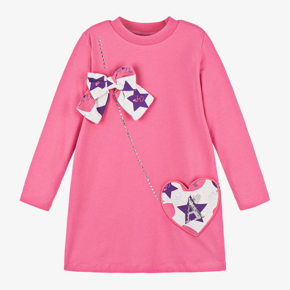 A Dee-Girls Rose Cotton Sparkle Dress | Childrensalon Outlet