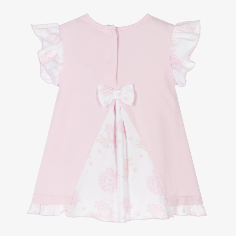 A Dee-Girls Rosy Bunny Cotton Frock | Childrensalon Outlet