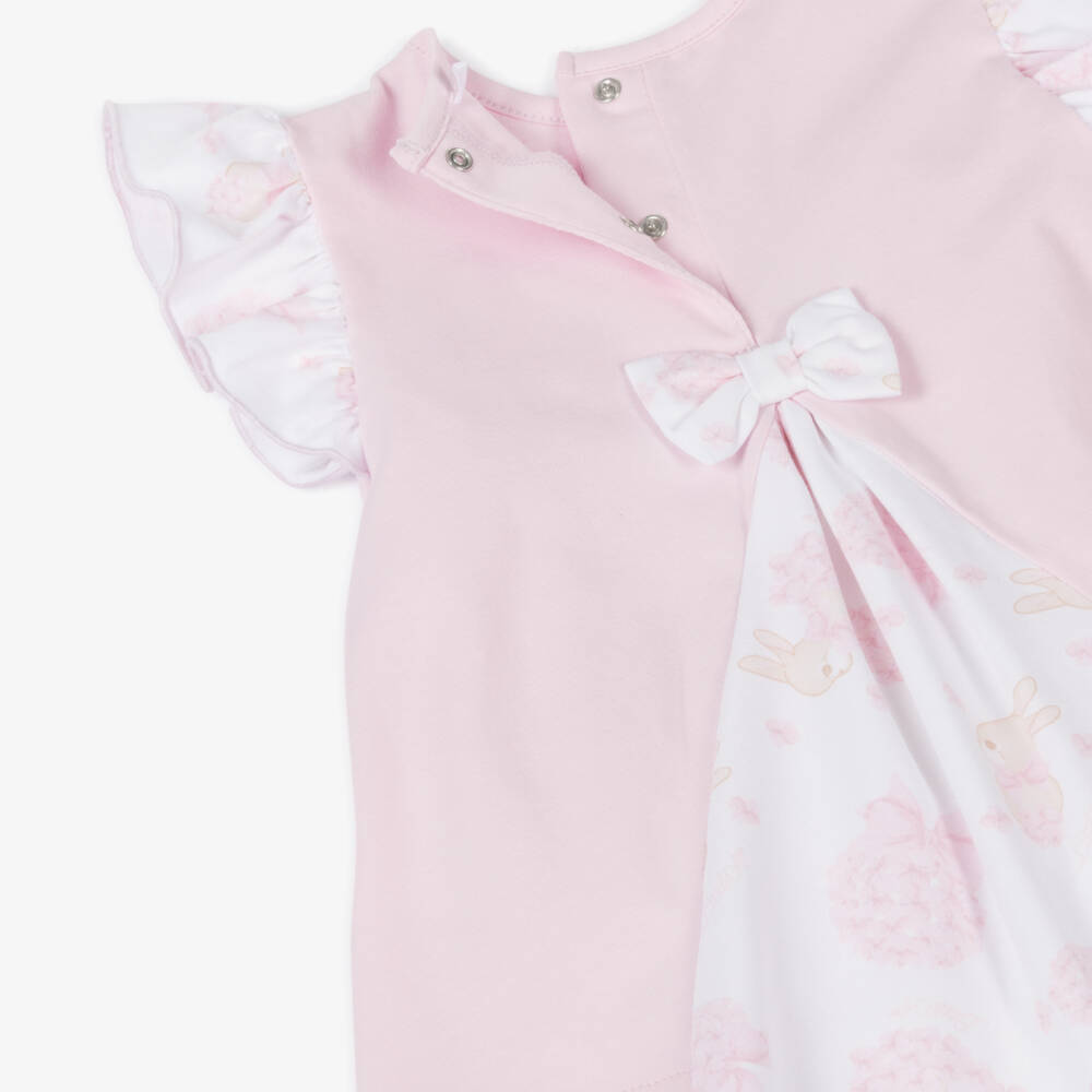 A Dee-Girls Rosy Bunny Cotton Frock | Childrensalon Outlet