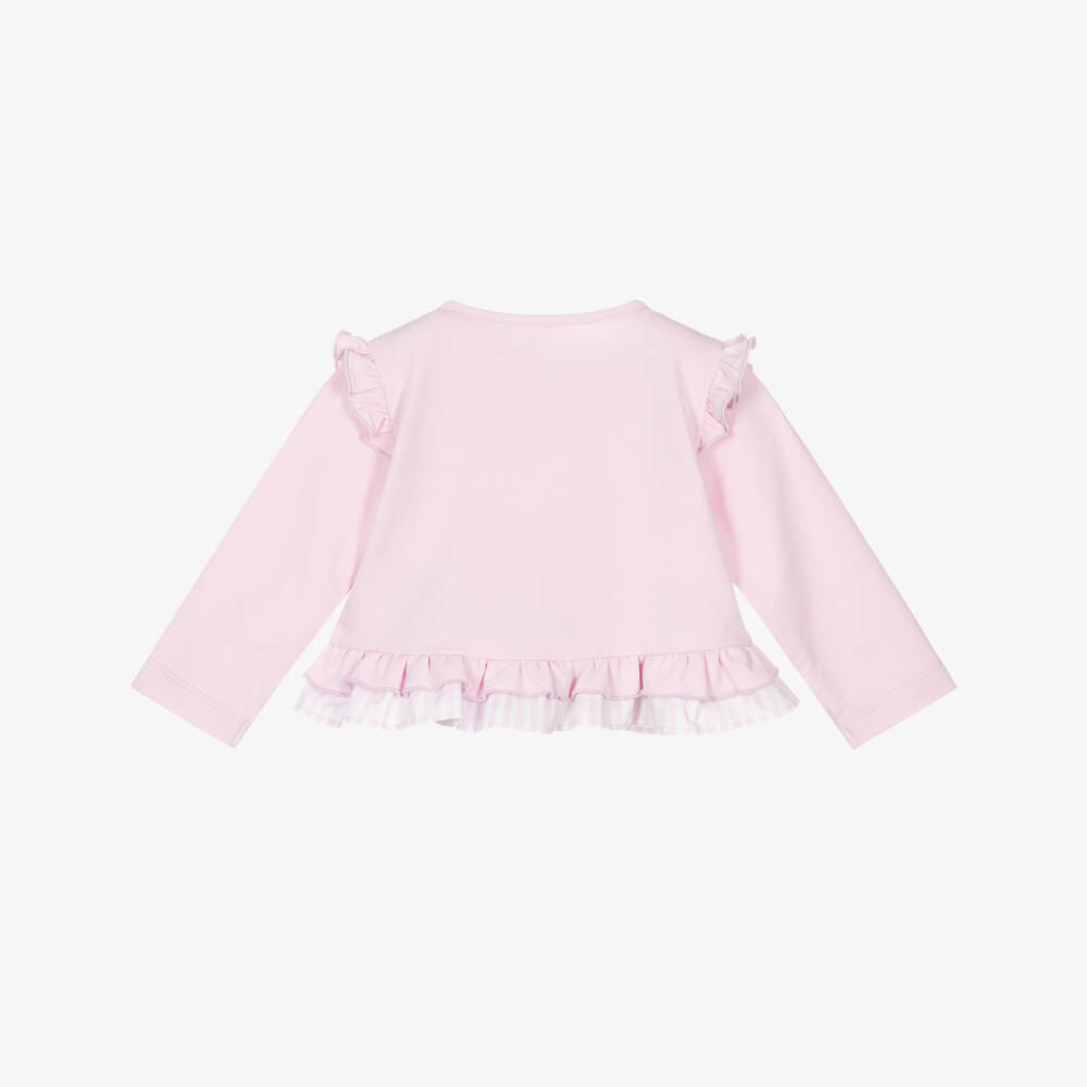 A Dee-Girls Rosy Ruffle Knit Cardigan | Childrensalon Outlet