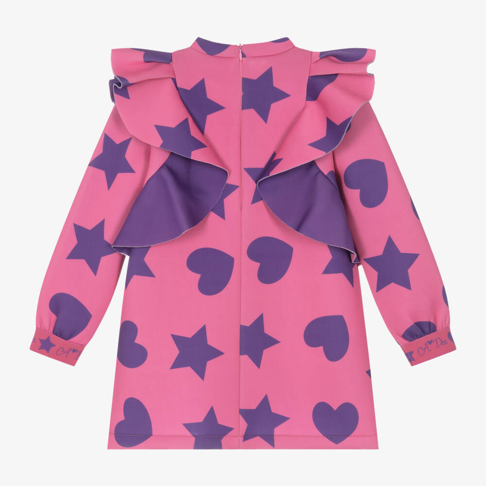 A Dee-Girls Ruffled Pink Scuba Dress | Childrensalon Outlet