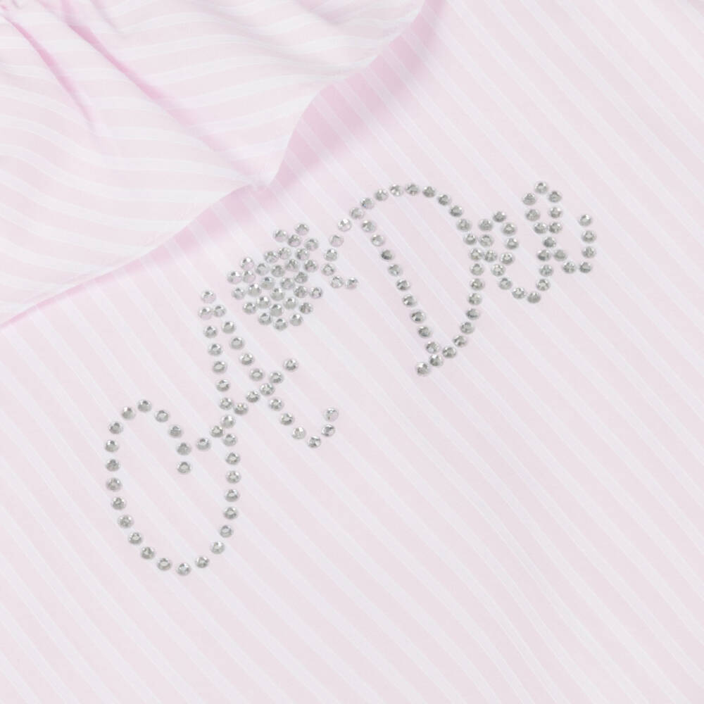 A Dee-Платье в полоску с рюшами для девочек розовое | Childrensalon Outlet