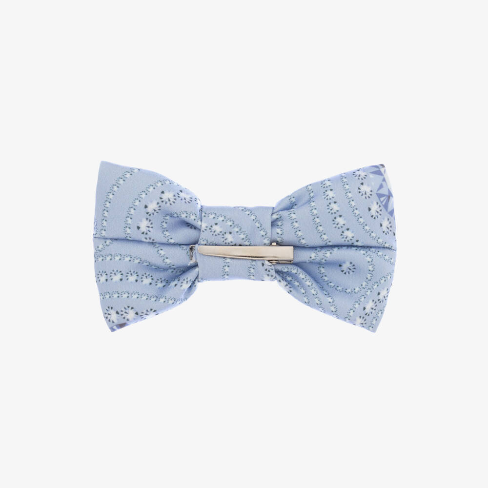A Dee-Girls Satin Blue Hair Bow Clip | Childrensalon Outlet