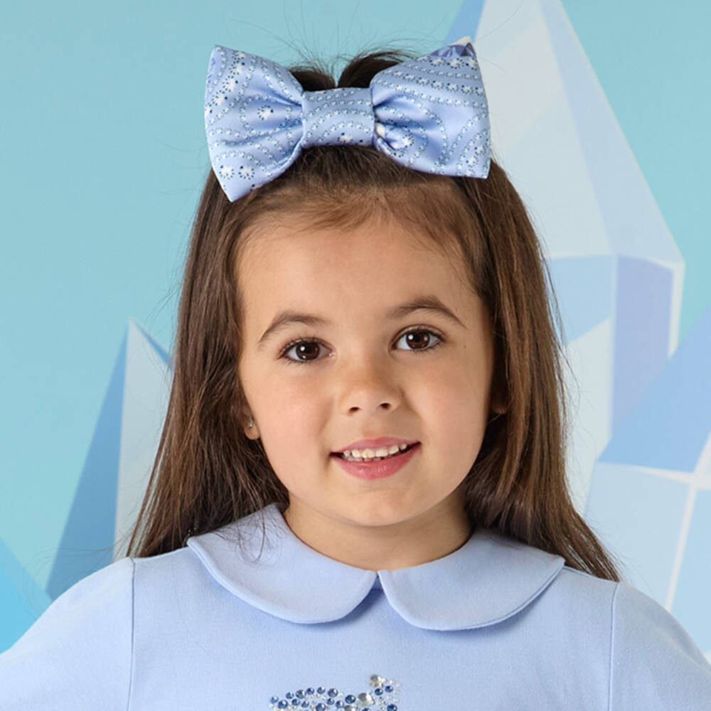 A Dee-Girls Satin Blue Hair Bow Clip | Childrensalon Outlet