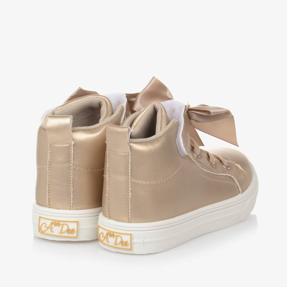 A Dee-Girls Shimmering Gold High Tops | Childrensalon Outlet
