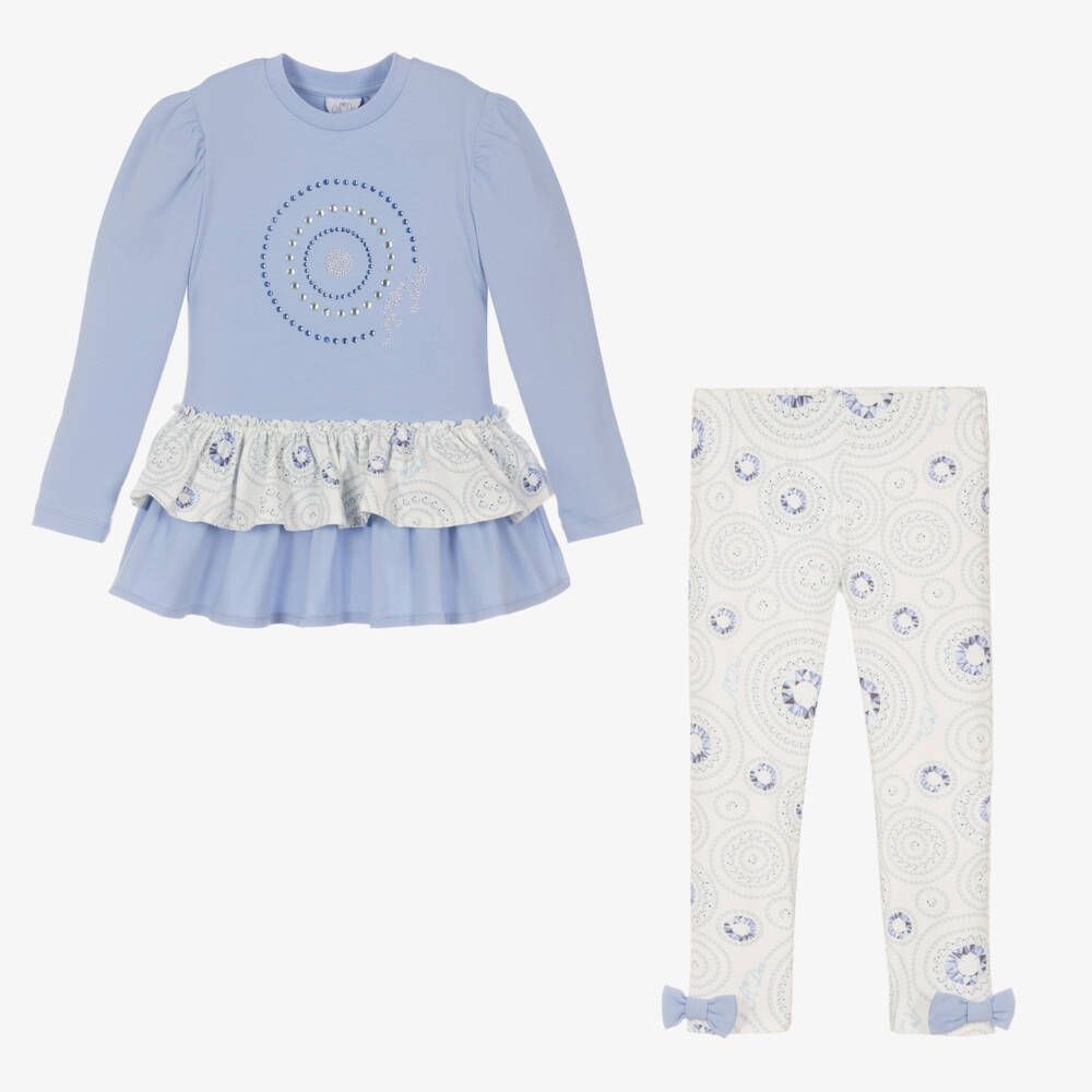 A Dee-Girls Soft Blue Legging Ensemble | Childrensalon Outlet