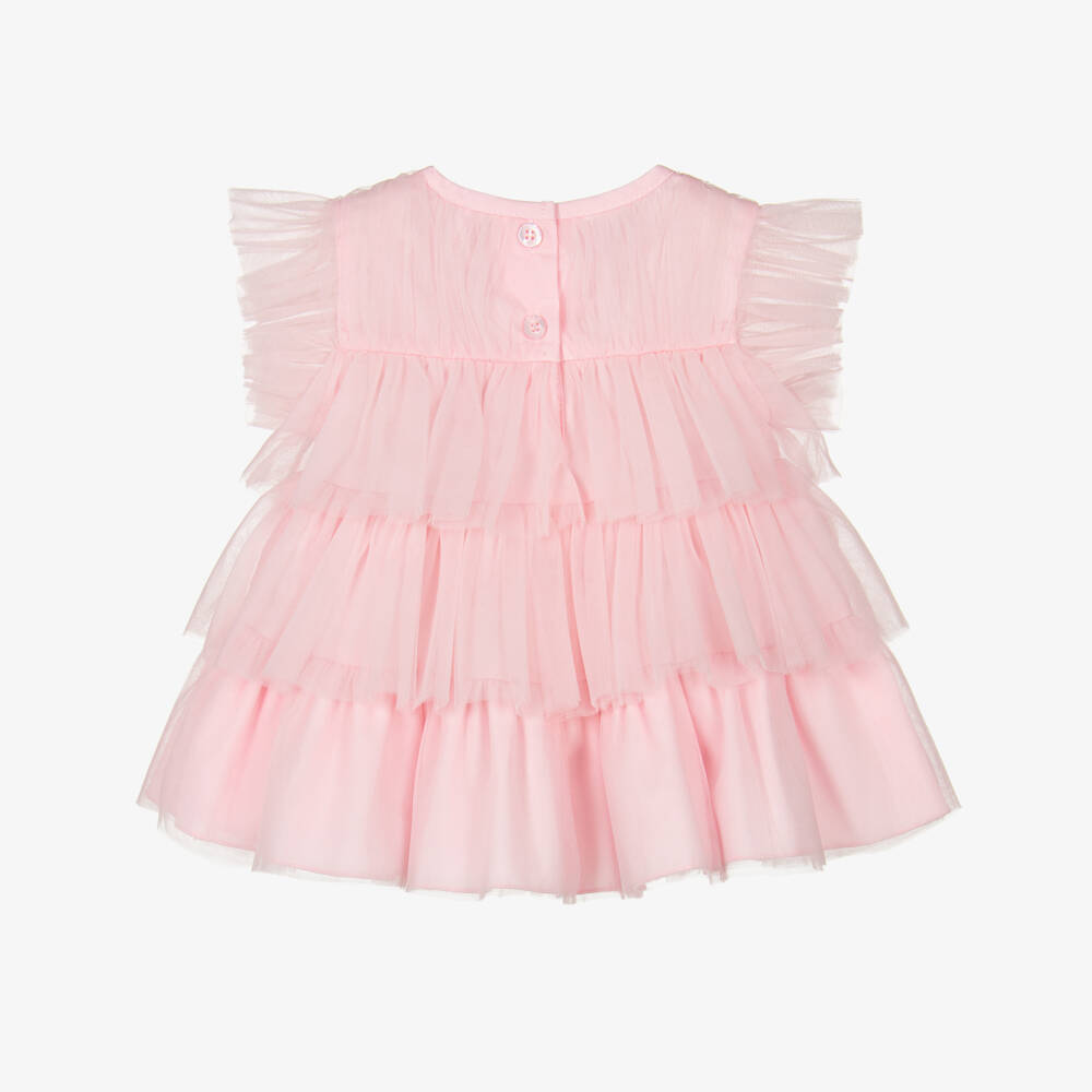 A Dee-Girls Soft Pink Ruffle Dress | Childrensalon Outlet