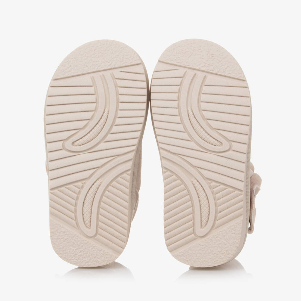 A Dee-Girls Soft Taupe Bow-Trim Boots | Childrensalon Outlet