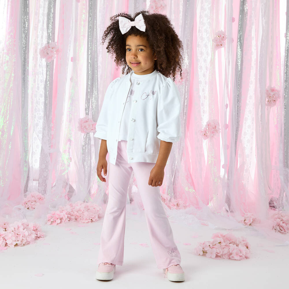 A Dee-Girls Soft White Knit Cardigan | Childrensalon Outlet
