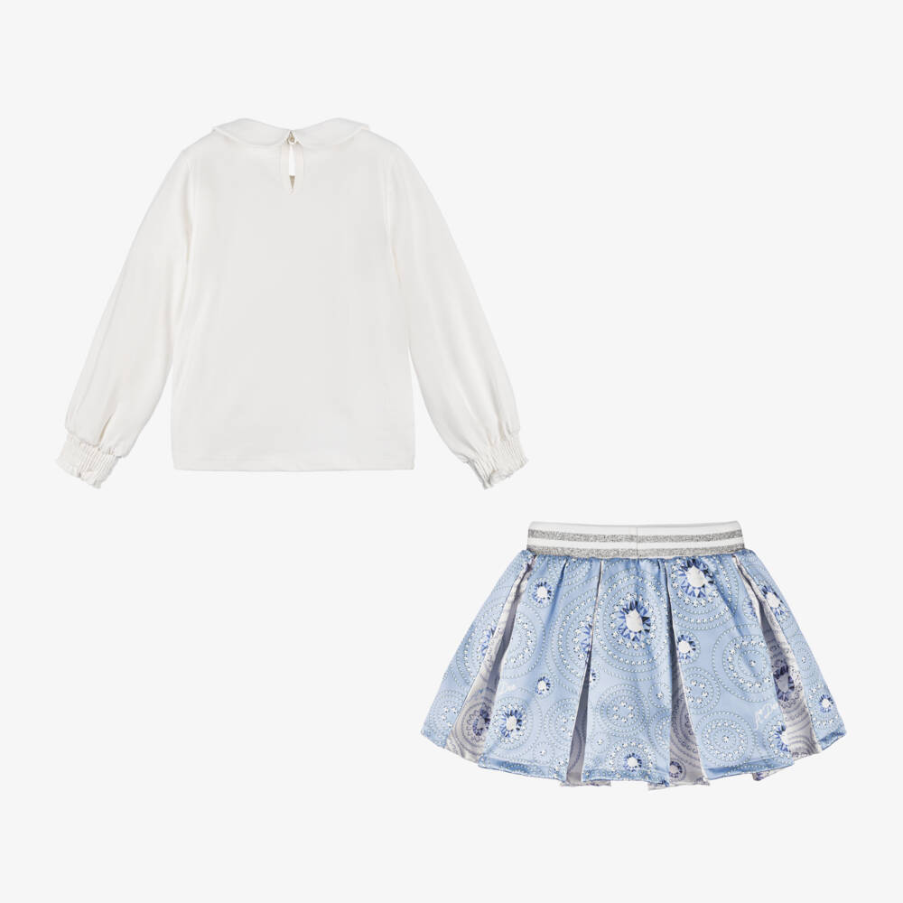 A Dee-Girls Sparkling Cotton Skirt Outfit | Childrensalon Outlet