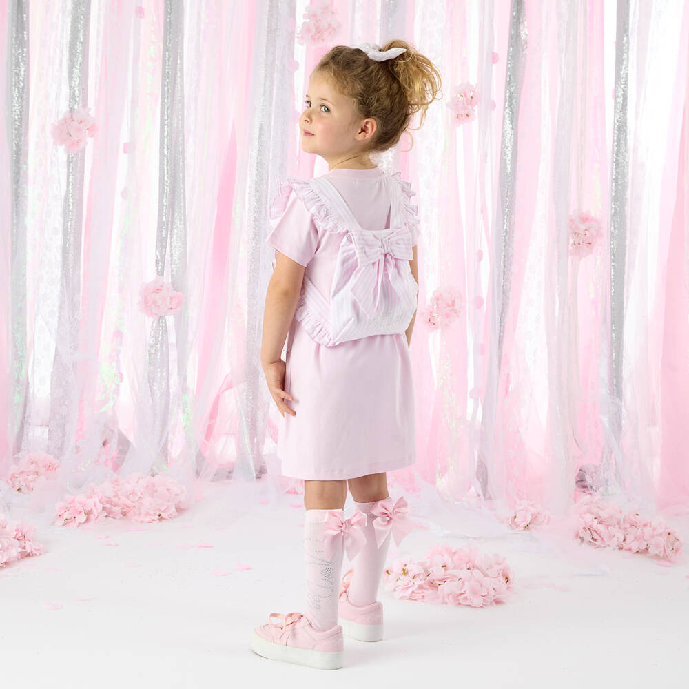 A Dee-Блестящие розовые гольфы с логотипом для девочек | Childrensalon Outlet