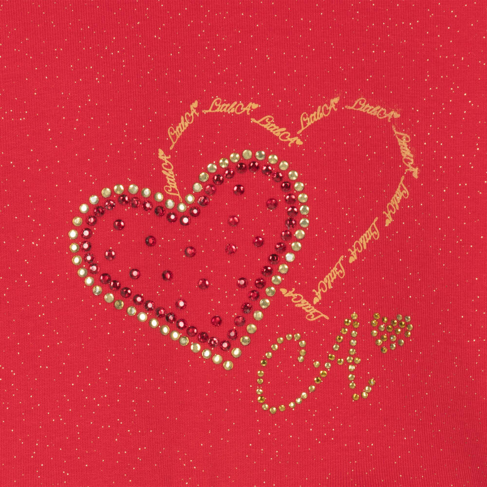 A Dee-فستان قطن لون أحمر براق | Childrensalon Outlet