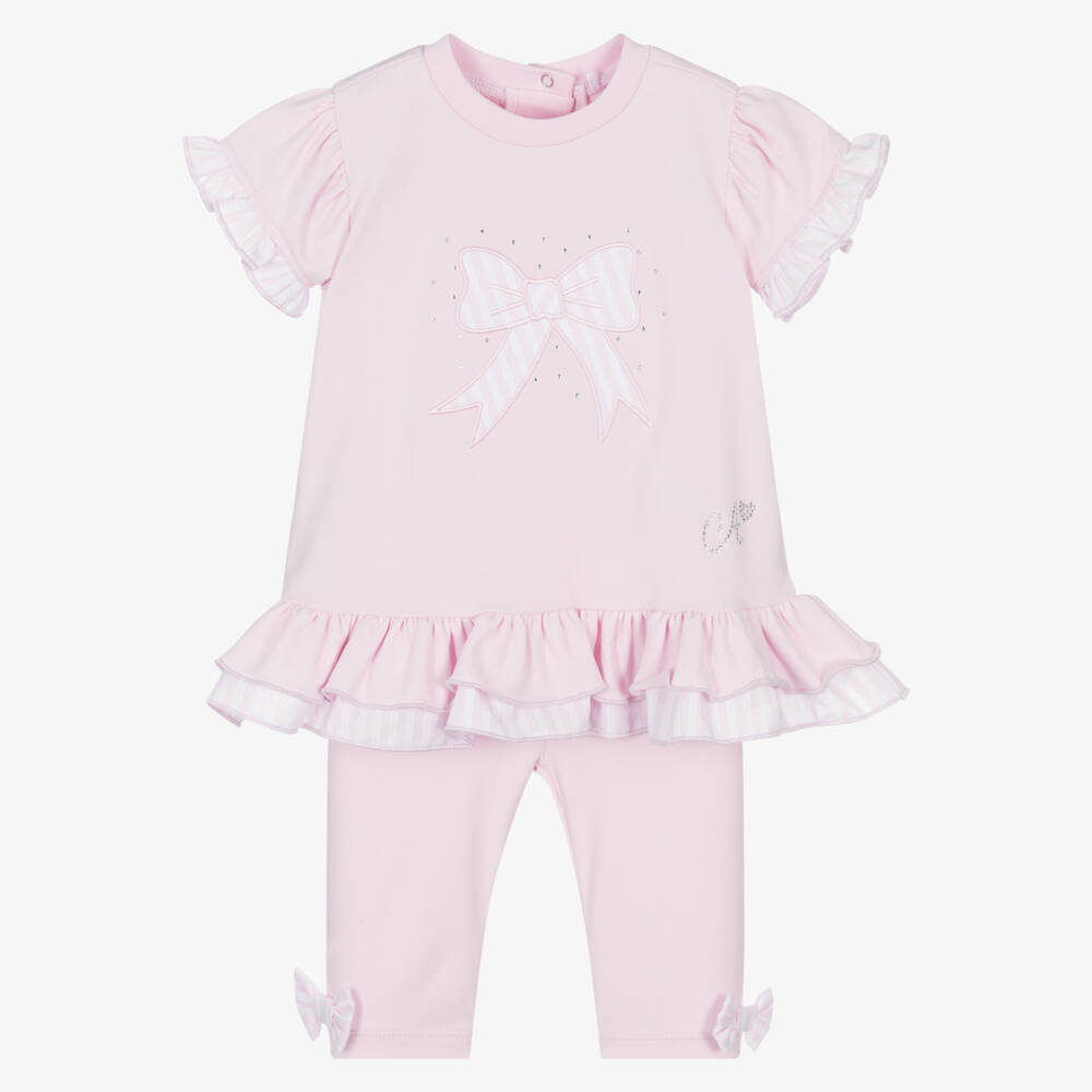 A Dee-Girls Striped Bow Leggings Ensemble | Childrensalon Outlet