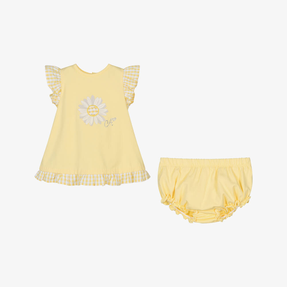 A Dee-Girls Sunny Daisy Cotton Ensemble | Childrensalon Outlet