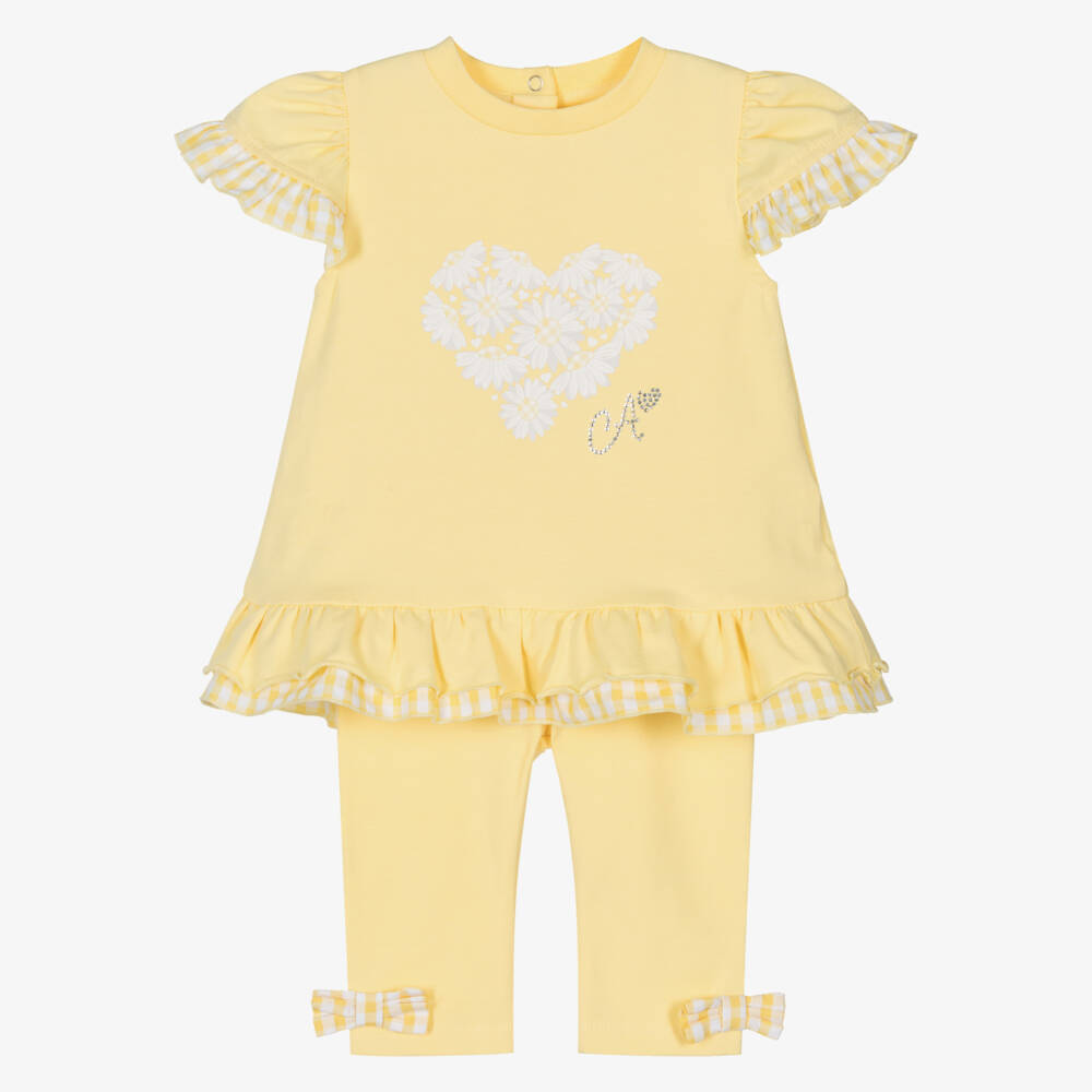 A Dee-Girls Sunshine Daisy Heart Ensemble | Childrensalon Outlet