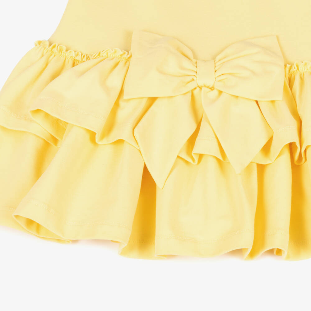 A Dee-فستان قطن مموج للبنات بلون الشمس | Childrensalon Outlet