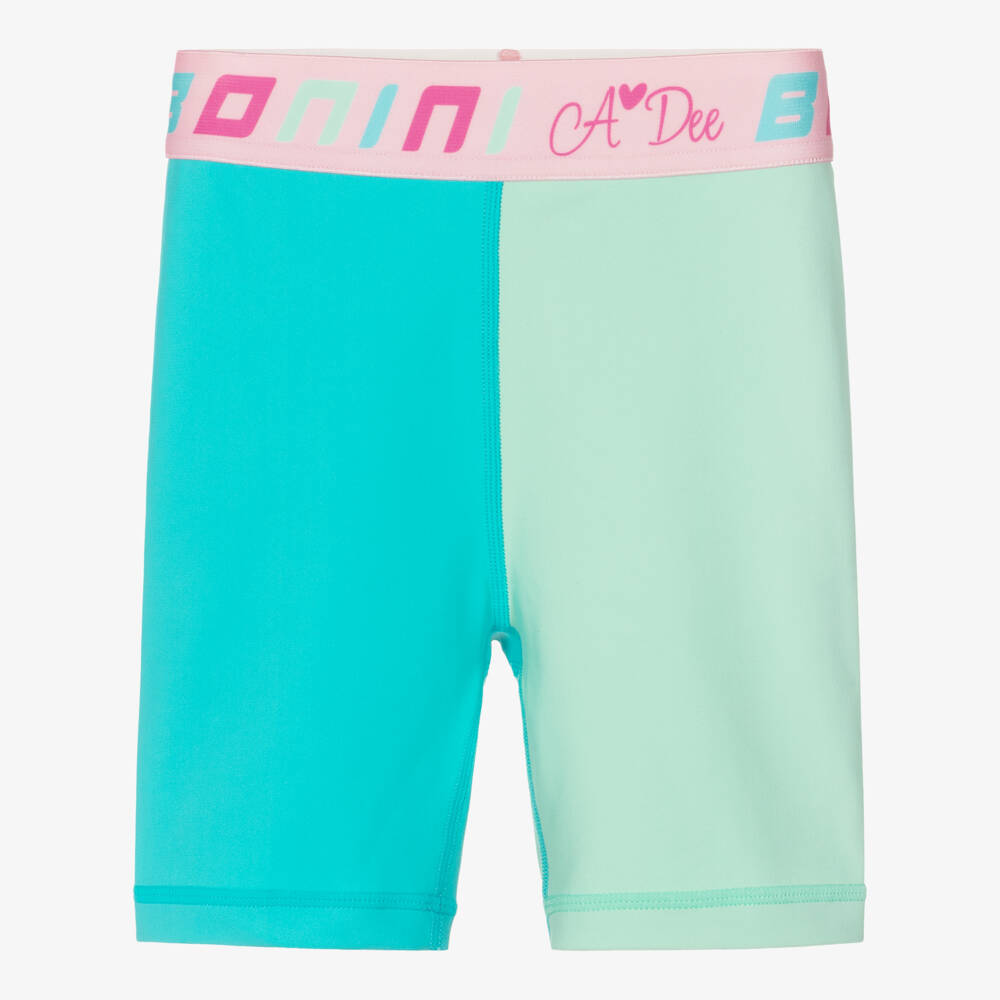 A Dee-Girls turquoise branded cycle shorts | Childrensalon Outlet