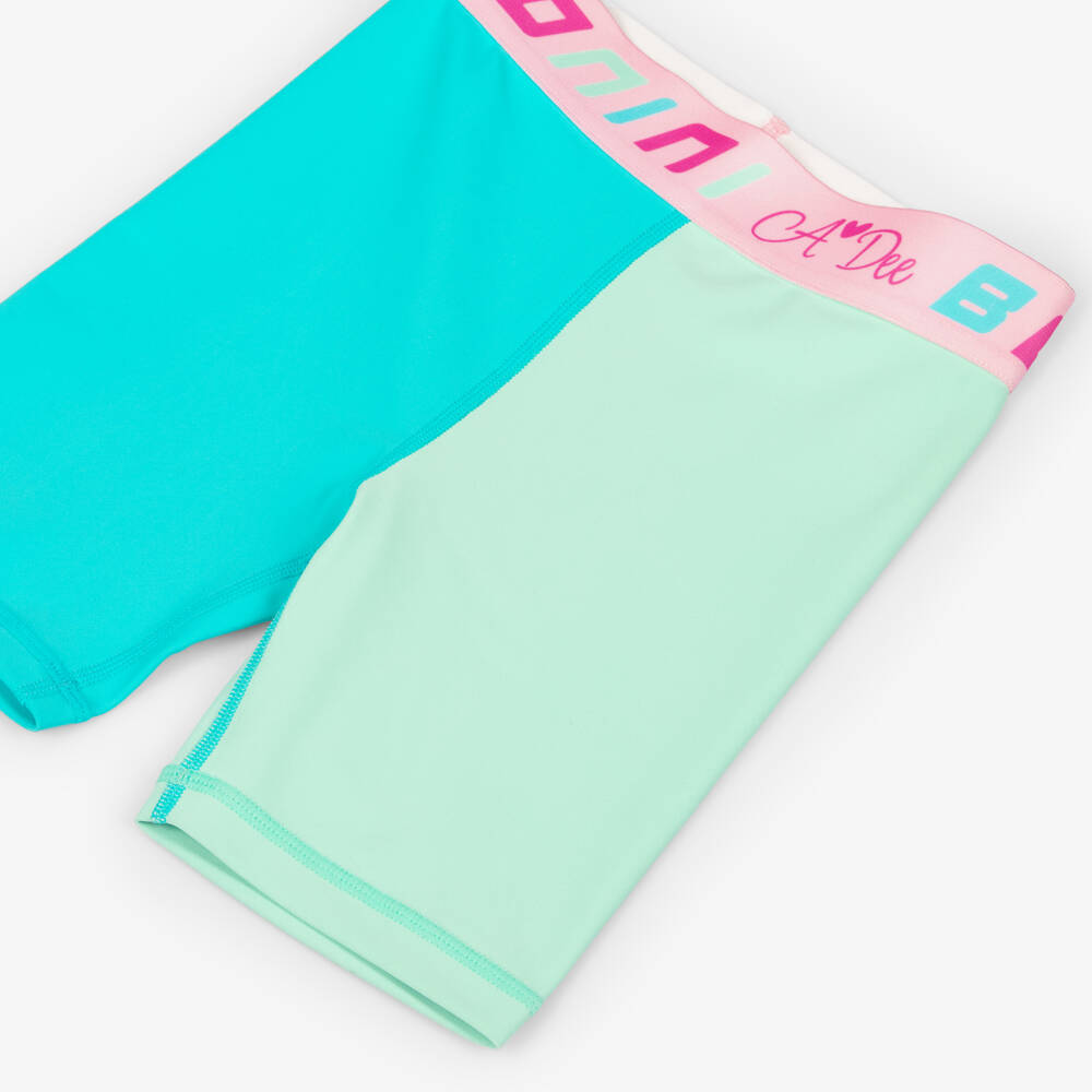 A Dee-Girls turquoise branded cycle shorts | Childrensalon Outlet