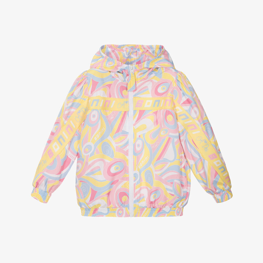 A Dee-Girls Vibrant Abstract Hooded Jacket | Childrensalon Outlet
