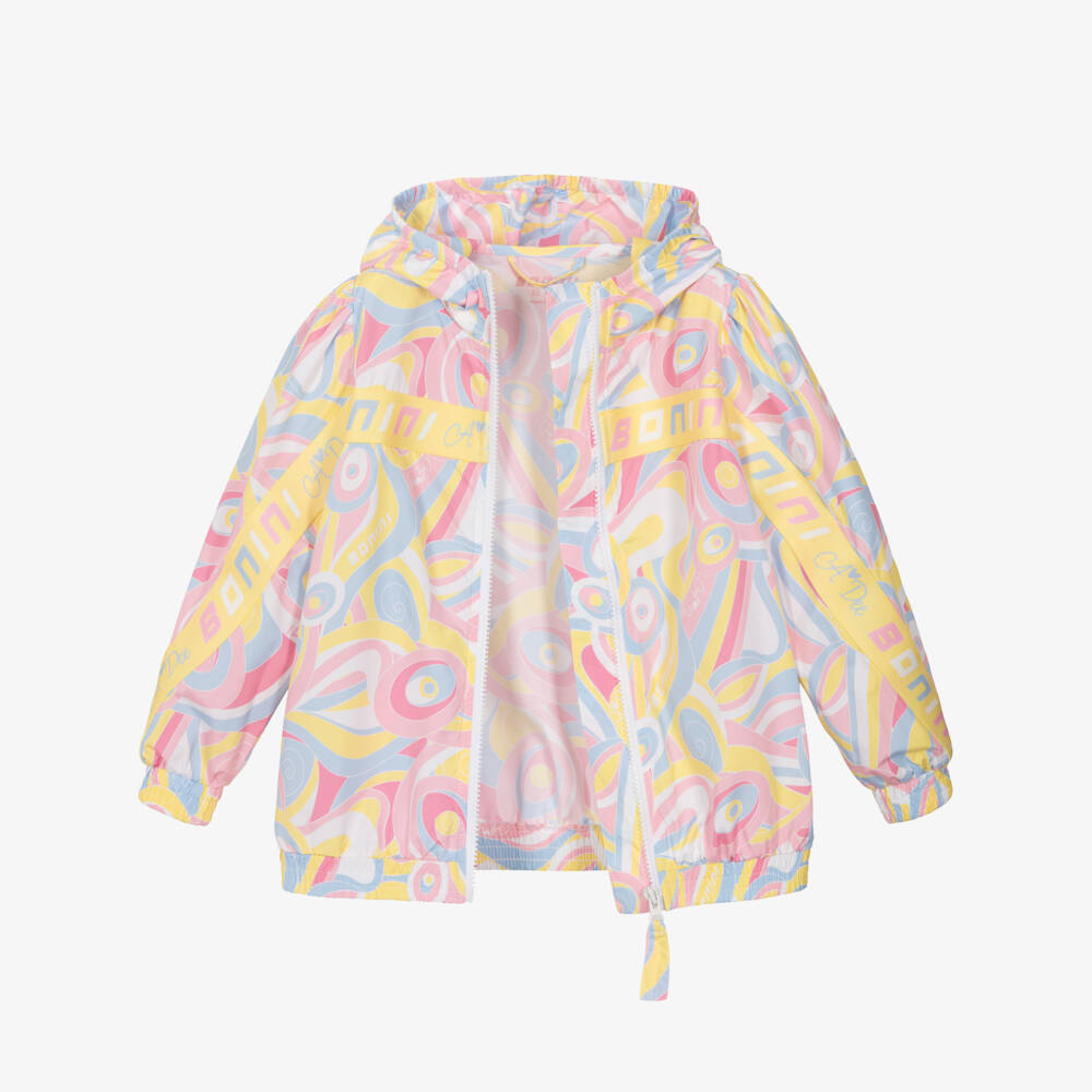 A Dee-Girls Vibrant Abstract Hooded Jacket | Childrensalon Outlet