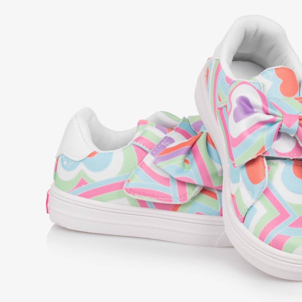 A Dee-Яркие кроссовки на липучках с сердечками для девочек | Childrensalon Outlet