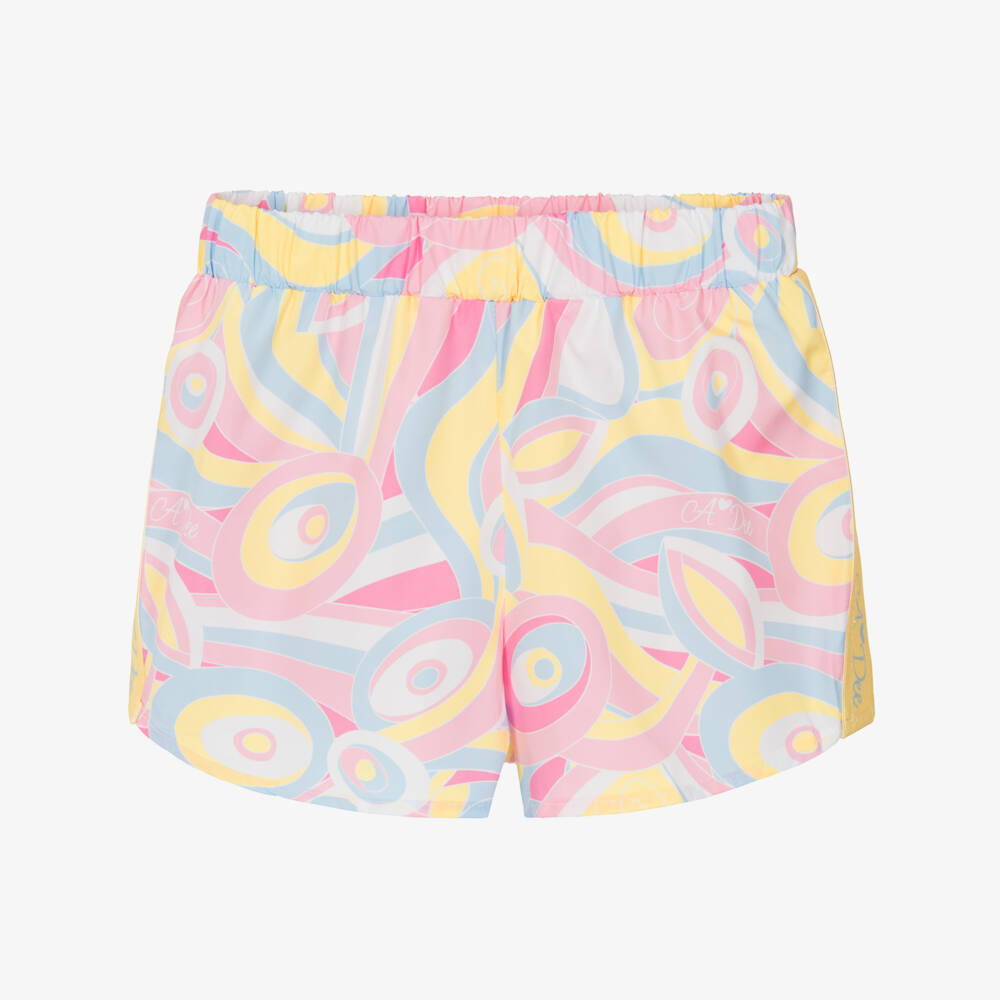 A Dee-Girls Vibrant Pink & Yellow Shorts | Childrensalon Outlet