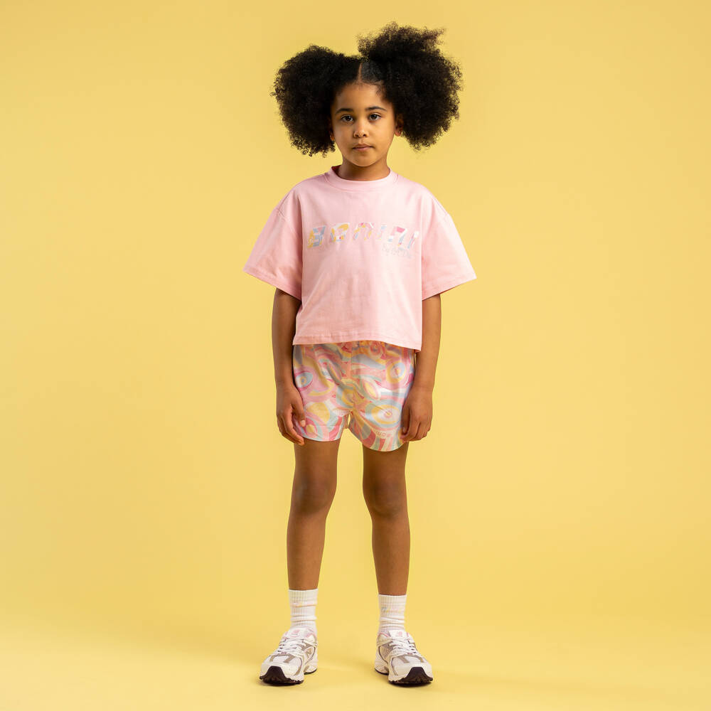 A Dee-Girls Vibrant Pink & Yellow Shorts | Childrensalon Outlet