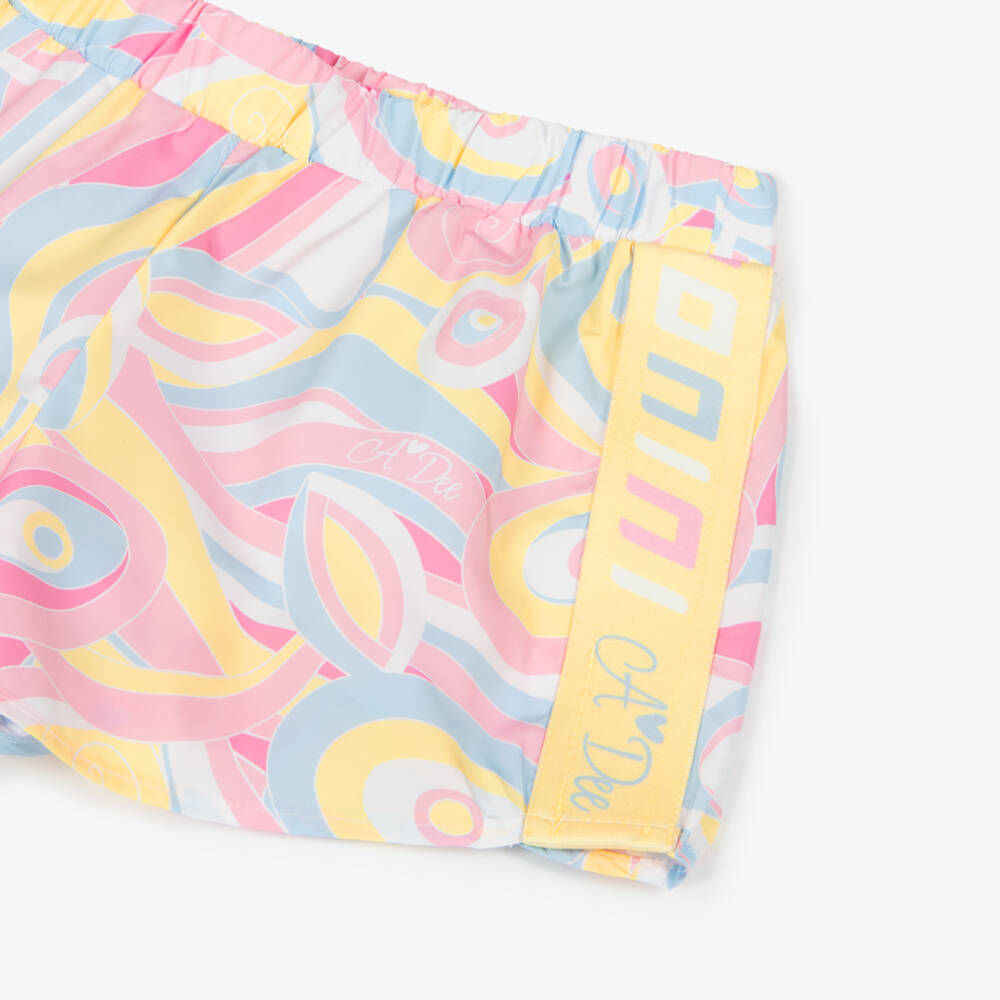 A Dee-Girls Vibrant Pink & Yellow Shorts | Childrensalon Outlet