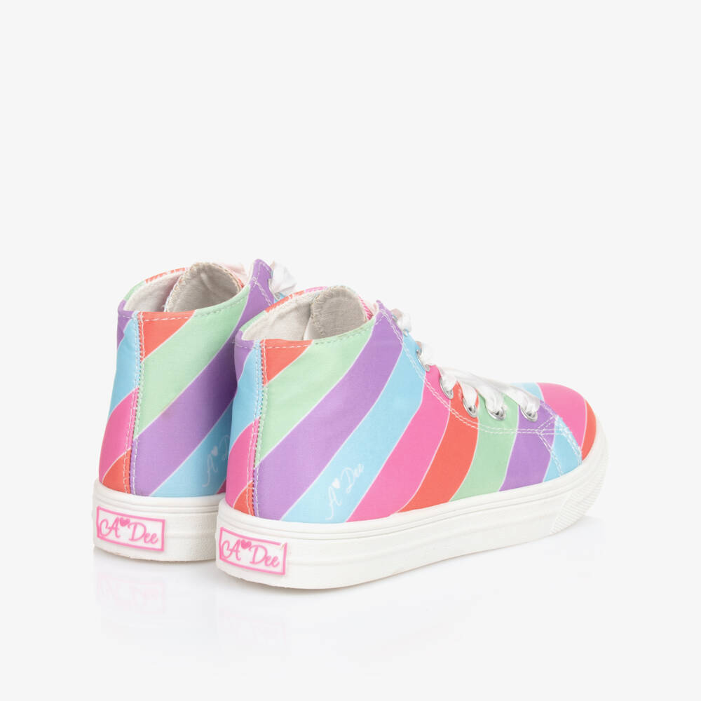 A Dee-حذاء رياضي عالي للبنات بخطوط زاهية | Childrensalon Outlet