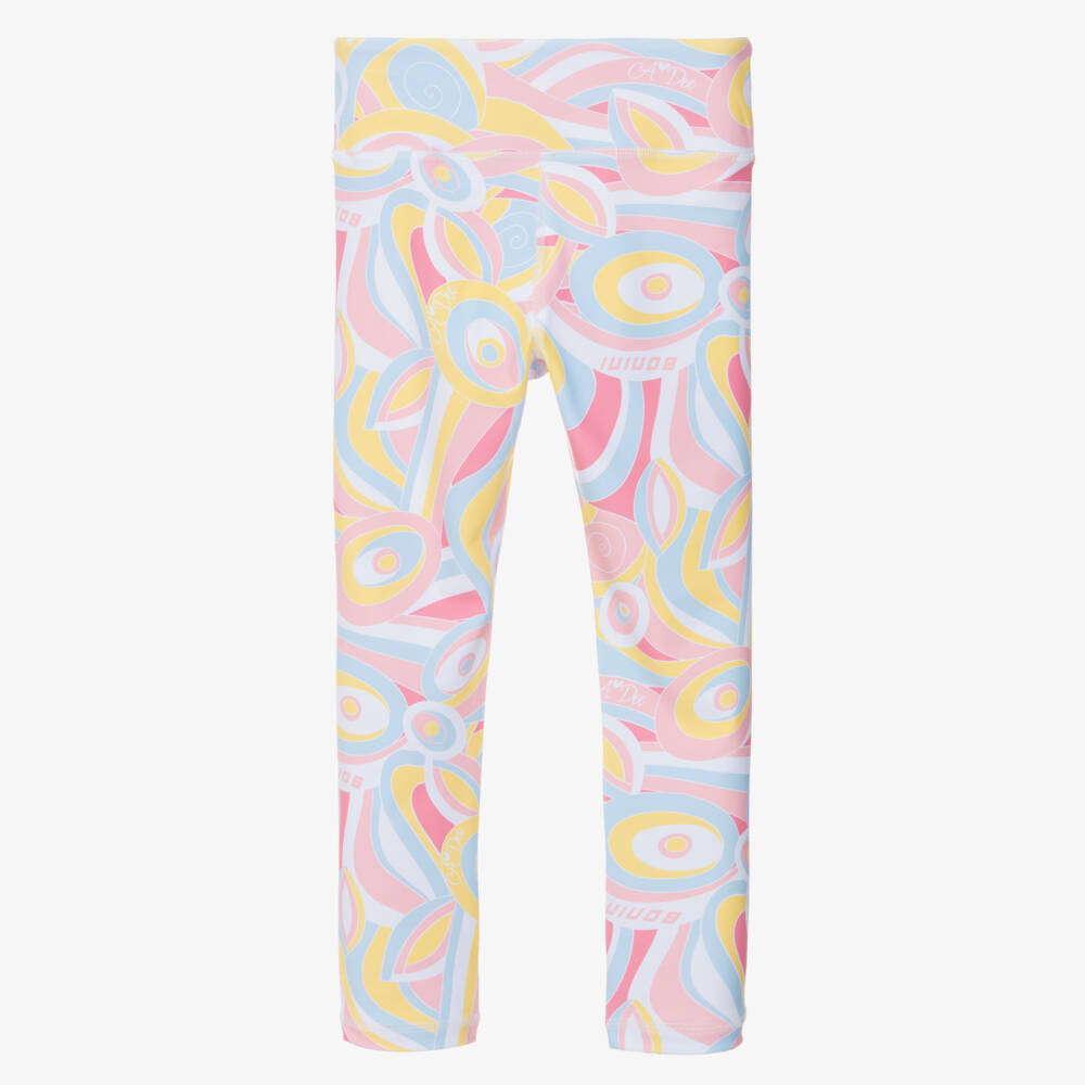 A Dee-Girls Vibrant Swirl Pattern Leggings | Childrensalon Outlet