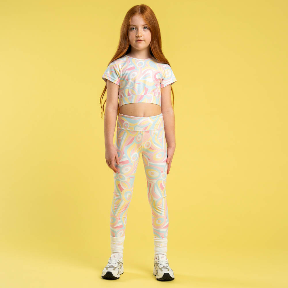 A Dee-Girls Vibrant Swirl Pattern Leggings | Childrensalon Outlet