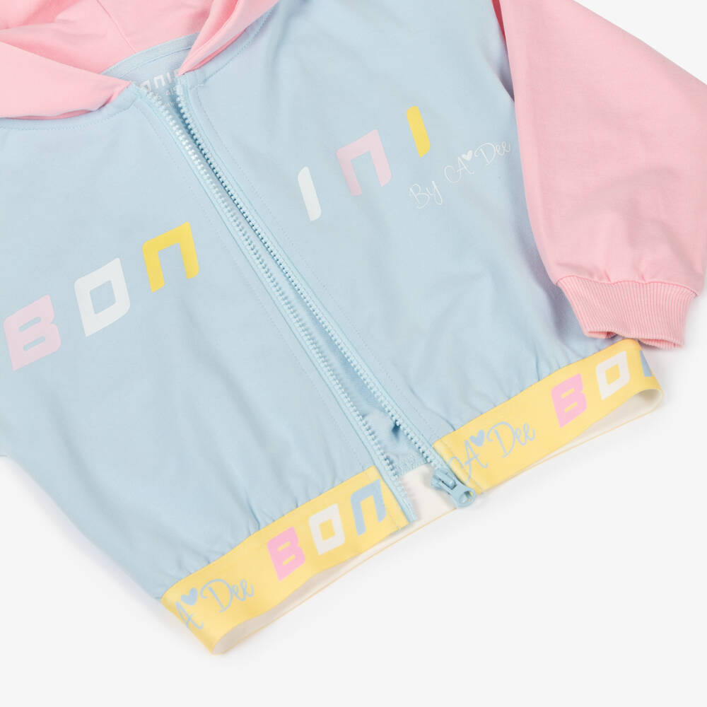 A Dee-Girls Vibrant Zip-Up Colorblock Hoodie | Childrensalon Outlet