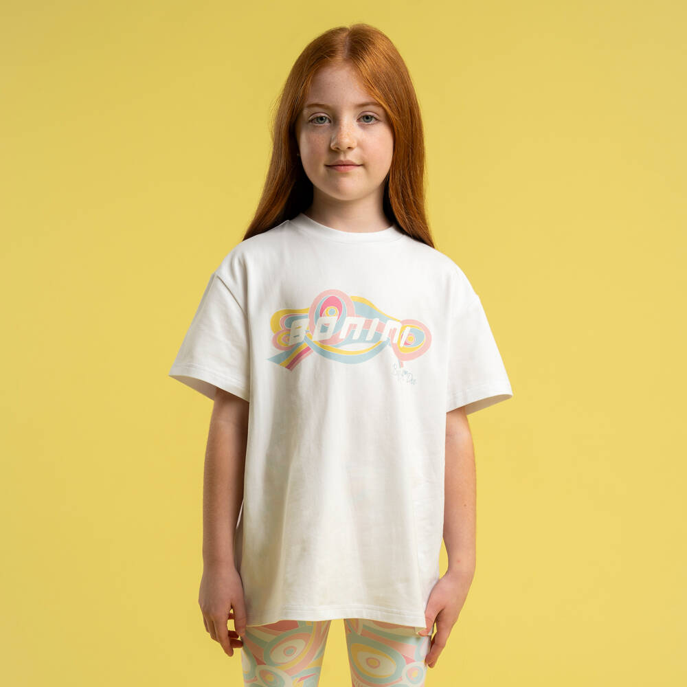 A Dee-Girls White Artistic Emblem Tee | Childrensalon Outlet