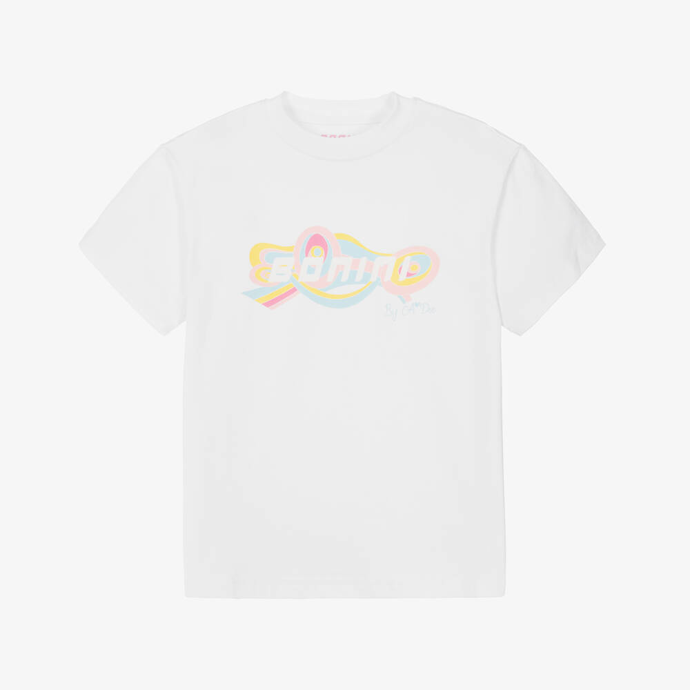 A Dee-Girls White Artistic Emblem Tee | Childrensalon Outlet