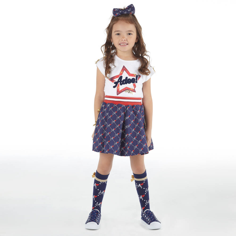 A Dee-Girls White Cotton Star Logo T-Shirt | Childrensalon Outlet