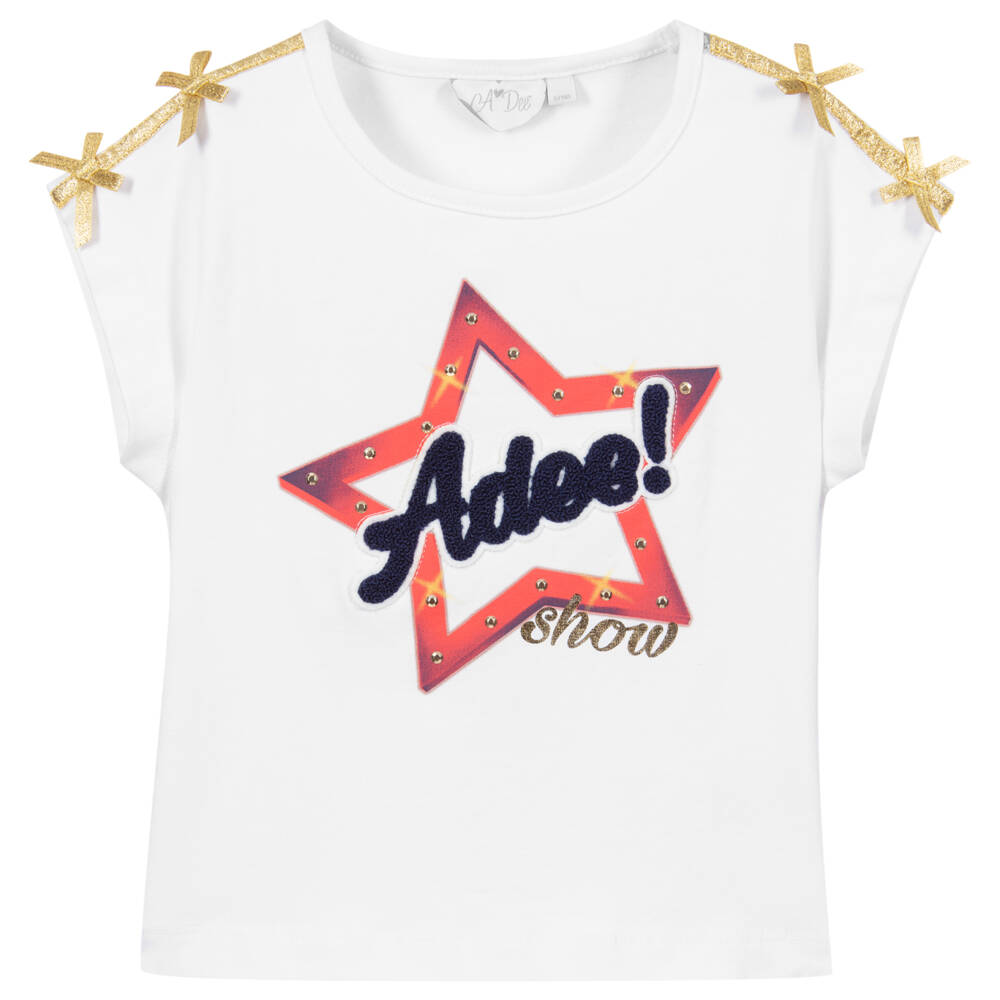 A Dee-Белая футболка с логотипом-звездой | Childrensalon Outlet