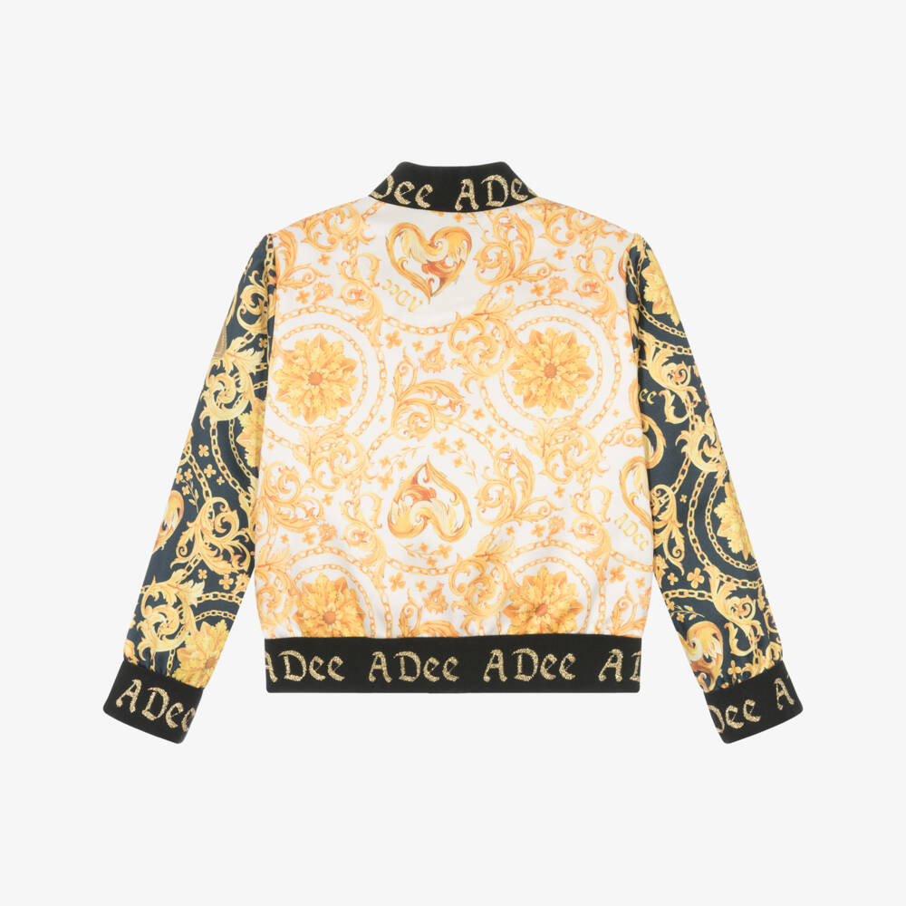 A Dee-Girls White & Gold Zip-Up Top | Childrensalon Outlet