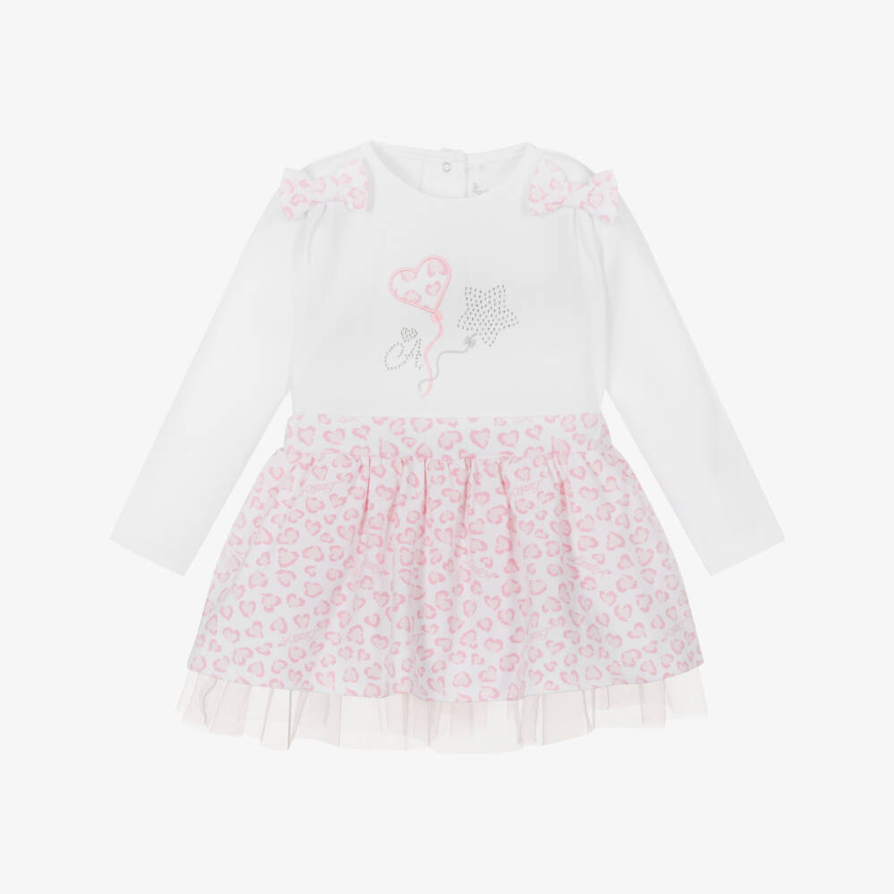 A Dee-Белый топ и розовая юбка для девочек | Childrensalon Outlet
