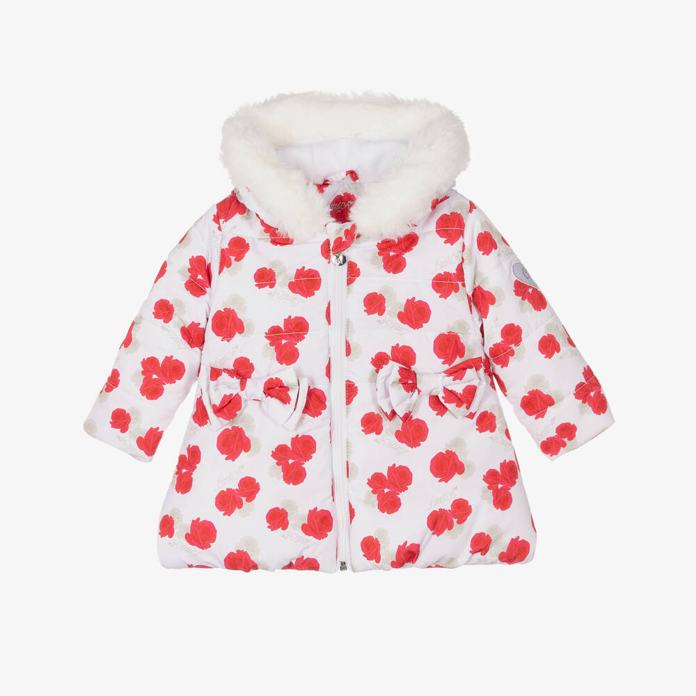 A Dee-Бело-красный пуховик для девочек | Childrensalon Outlet