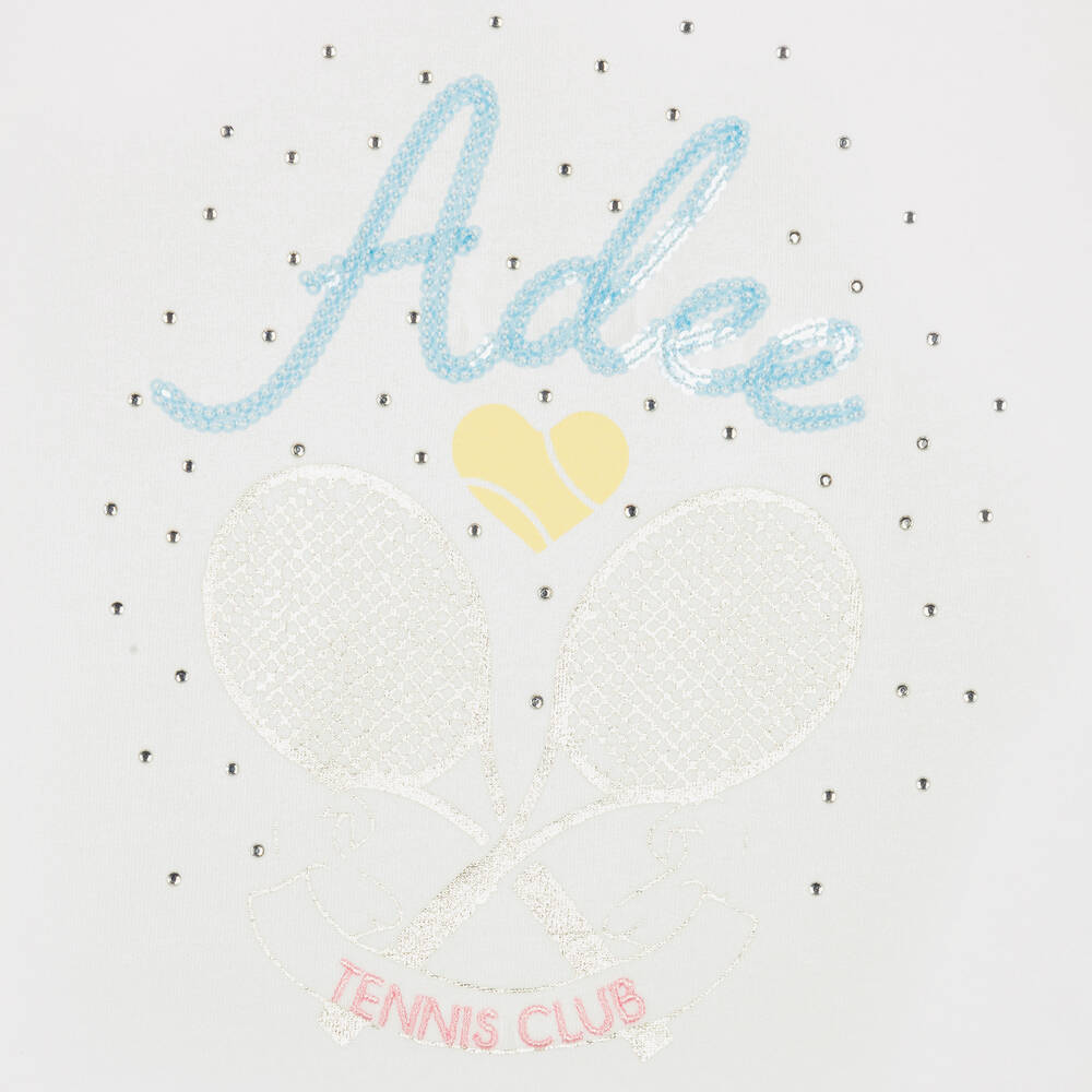 A Dee-Белое теннисное платье для девочек | Childrensalon Outlet