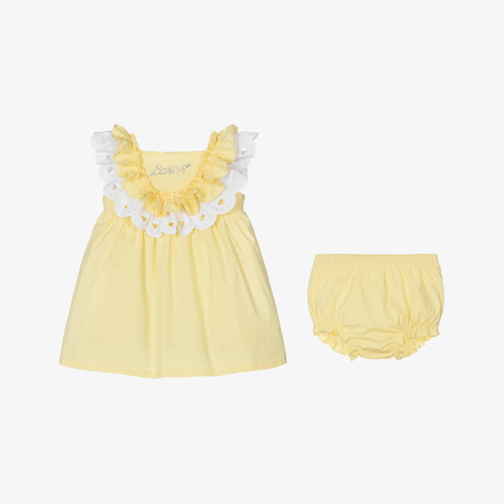A Dee-Girls Yellow Cotton Dress | Childrensalon Outlet